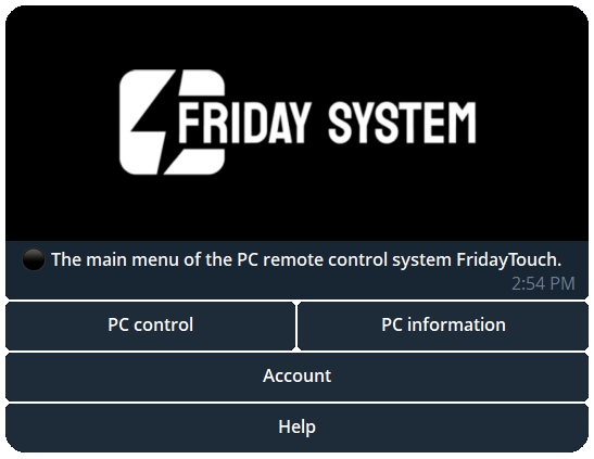 FridayTouch interface